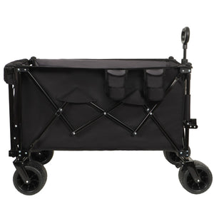 English Elm Foldable Heavy Duty Wagon Cart 480lb Capacity All-terrain Wheels Extendable Cargo Bed W2932P289382