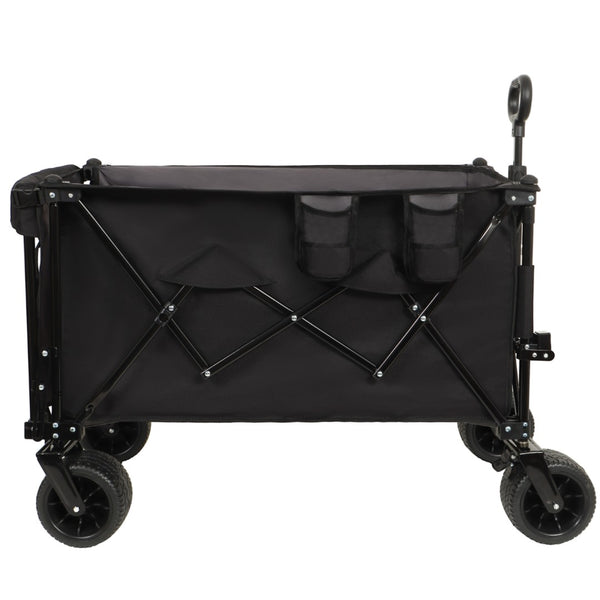 English Elm Foldable Heavy Duty Wagon Cart 480lb Capacity All-terrain Wheels Extendable Cargo Bed W2932P289382