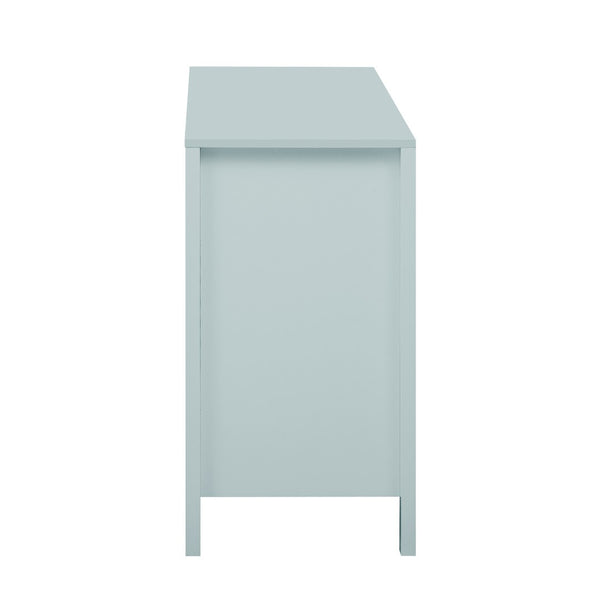English Elm U_Style Modern Wave-Front Sideboard - 3 Adjustable Shelves, Soft-Close Doors & Metal Handles, 3 Colors N711P269066C-GIGA