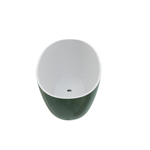 English Elm 65" Stone Resin Deep Soak Freestanding Tub Matte Finish Spa Bathroom Retreat T3785P353982