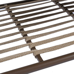 English Elm Christopher Knight Home® - 4-Piece Outdoor Patio Set with Woven Rope U-Back, Steel Frame, Thick Cushions & Acacia Table for Garden Brown+Beige N780P209458R