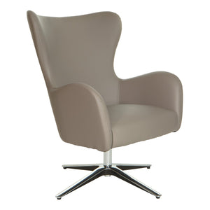 OSP Home Furnishings Wilma Worksmart Faux Leather High Back Swivel Chair with Polished Aluminum Base Stratus LS5387AL-R103
