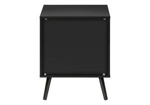 English Elm Accent Side Table Rustic Grey Laminate Compact Storage Cabinet Transitional Bedroom Black B2710P461705