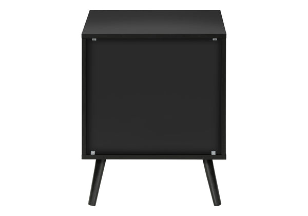 English Elm Accent Side Table Rustic Grey Laminate Compact Storage Cabinet Transitional Bedroom Black B2710P461705