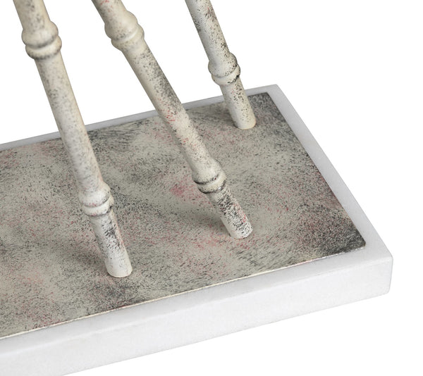 Crestview Collection 36.25"H Elegant Metal Bamboo Shoots Table Lamp - Marble Base, Linen Shade & 3-way Lighting Option   Cvazer186