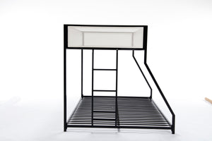 English Elm Adam Twin Over Full Metal Bunk Bed In Black – Safe, Space-Saving Design With Easy Climb Ladder & Guardrails B083P170085