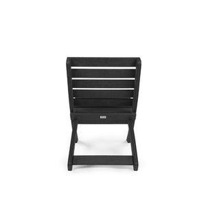 English Elm Grandcourt Recycled Hdpe Outdoor Folding Chair with Marine Grade Hardware for Patio Use Black B2745P409673