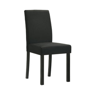 English Elm Syon Fabric Upholstered Dining Chair Set of 4 Matte Black Wood Frame Modern B056P417075