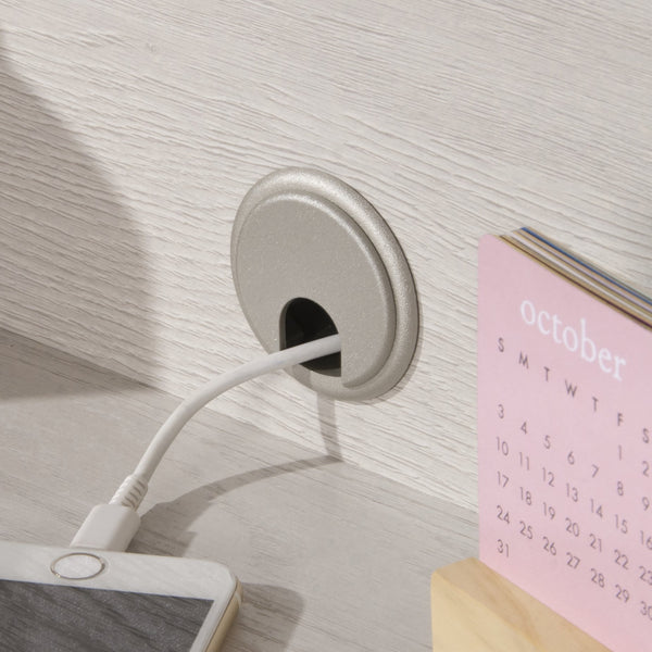 English Elm Full/Queen Bookcase Headboard White — Slim Engineered Wood, 2 Adjustable Shelves, Hidden Cord Access, Easy Assembly B356P402781