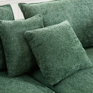 English Elm Oversized Boucle Sectional Sofa with Right Chaise Cloud Curved 5 Seat Living Room W876S00319