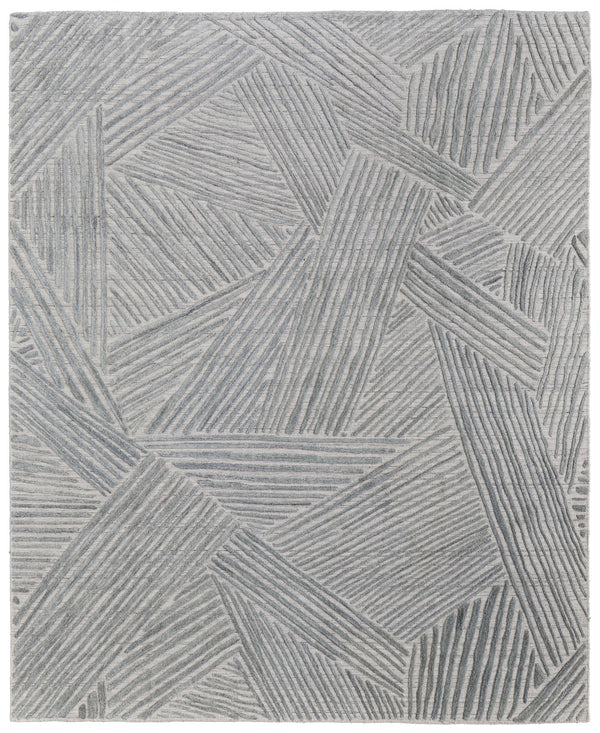 Feizy Rugs Elias Handwoven Abstract Viscose-wool Rug In Gray, Blue & Ivory – Elevate Your Home Decor Elegance Green,Ivory,Tan Viscose,Wool Els69fyfgrngrye10