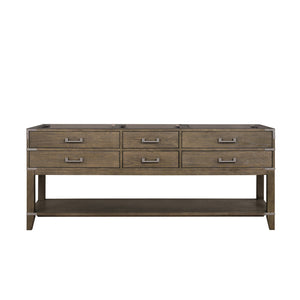 English Elm Grey Oak Double Bath Vanity - 80" W Contemporary Design With Soft-Close Drawers & Storage Solutions B2731P260341