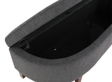 OSP Home Furnishings Jaycee Storage Bench Charcoal