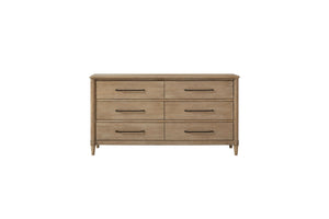 English Elm Queen Sand 338-105 Panel Bedroom Set with USB Nightstand, Cedar/Felt Drawers, Cane Accents, Bench B2699S00057