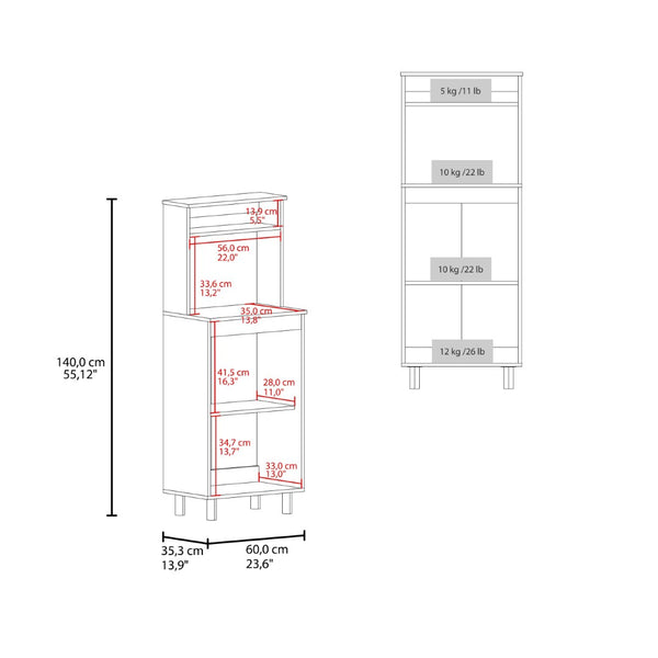 English Elm So- Hi Melamine Wall Cabinet Single Door Slim Storage for Kitchen or Laundry Room B128P485399