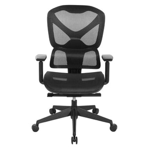 OSP Home Furnishings Mesh Back Ergonomic Manager Chair with Lumbar Support and Adjustable Arms for Office Use 71142M-3