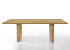 English Elm Einar Rectangular Natural Finish Dining Table with Double Pedestals, 37mm Top, 29" Clearance B2726S00378