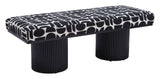 Botoia Bench Black & White 110183 Zuo Modern