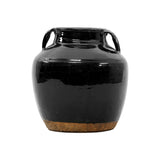 Vintage Black Jar With Handles Small Size Vary