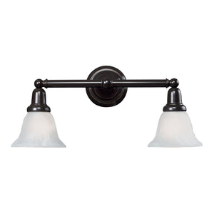 2LIGHT GLASS BATH BAR in OIL RUBBED BRONZE FINISH 84021/2 Elk Lighting