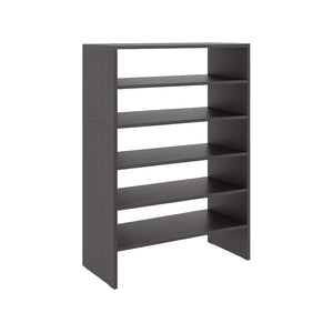 English Elm Fm Furniture Houston Four Shelf Shoe Rack Wenge Engineered Wood Entryway Organizer B128S00264