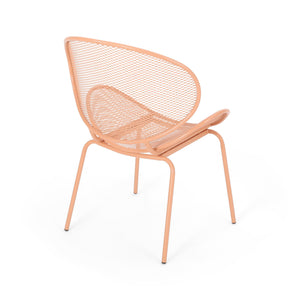 English Elm Christopher Knight Home® - ELBA Modern Iron Dining Chair with Slim Profile and Comfortable Seat — Durable, Stylish Accent Seating Orange 65203.00ORG