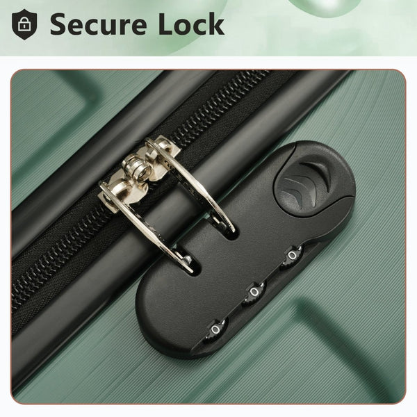 English Elm Luggage Set 3 Piece Abs Hard Shell Expandable Suitcase with Tsa Lock Spinner Wheels N730P296584F