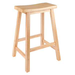 Winsome Wood Satori Saddle Seat Counter Stool - Stylish Natural Wood Stool With Comfort & Stability For Any Space Natural Solid Wood 84084-winsome-wood