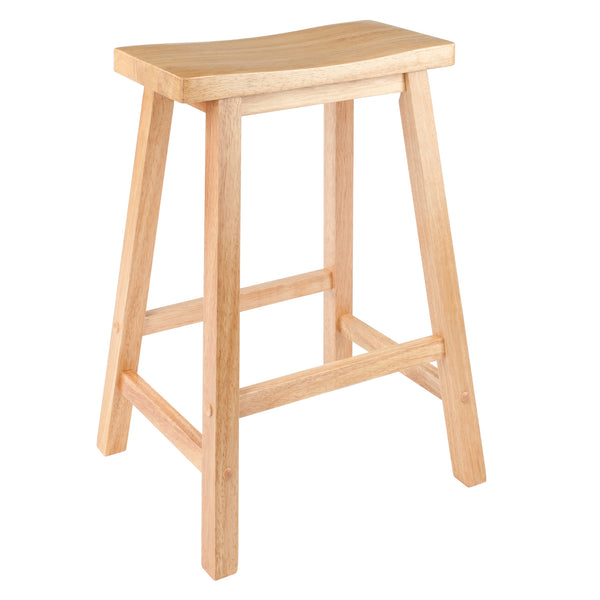 Winsome Wood Satori Saddle Seat Counter Stool - Stylish Natural Wood Stool With Comfort & Stability For Any Space Natural Solid Wood 84084-winsome-wood