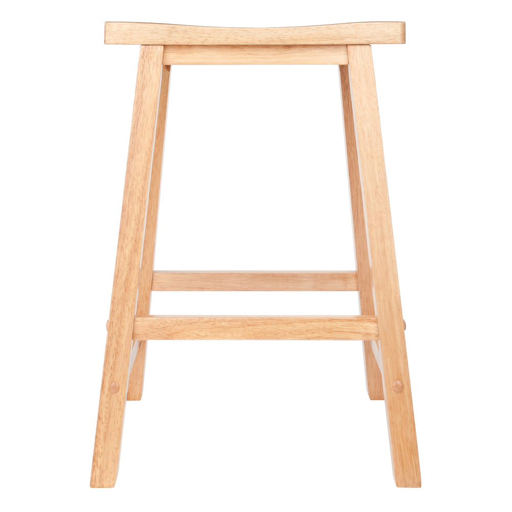 Winsome Wood Satori Saddle Seat Counter Stool - Stylish Natural Wood Stool With Comfort & Stability For Any Space Natural Solid Wood 84084-winsome-wood