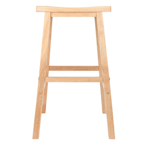 Winsome Wood Satori Saddle Seat Bar Stool - Stylish Natural Wood Design, 29” Tall, Comfortable & Sturdy! Natural Solid Wood 84089-winsome-wood