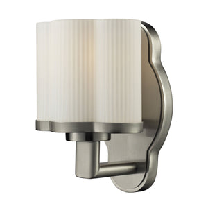 1LIGHT GLASS BATH BAR in SATIN NICKEL FINISH 84095/1 Elk Lighting