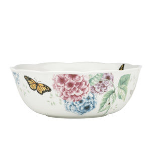 Lenox Butterfly Meadow Hydrangea Porcelain Serving Bowl Dishwasher Safe 72 Ounce 841012