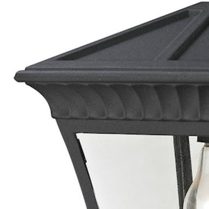 Thomas Lighting Ridgewood Outdoor Pendant Lantern with Clear Glass and Forged Black Metal Crown Detail 8411EH/65