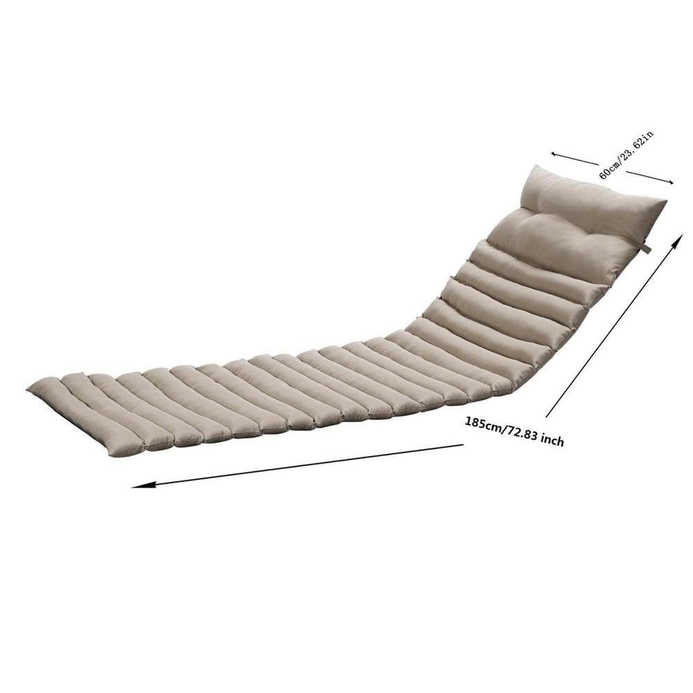 English Elm 2pcs Outdoor Chaise Lounge Cushion Set Polyester Piped Patio Replacement Pair W2911P211855