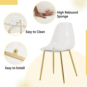 English Elm Table and Chairs Set Glam Marble Glass Top Gold Metal Base Seats Six Dining Room W1151S04616