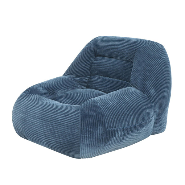 English Elm Corduroy Faux Fur Mini Cloud Couch Plush Bean Bag Seat for Dorm Bedroom Lounge W3975P437947