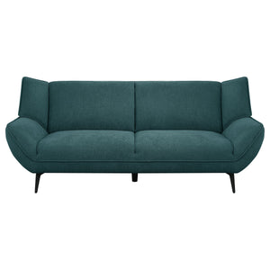 English Elm Logan Teal Blue 3-Piece Sofa Set: Modern Wingback Design With Plush Comfort & Sleek Metal Legs B062S01269