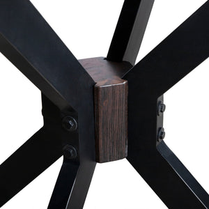 English Elm Pirate Acacia Wood End Table with Metal Frame Industrial Living Room Side Accent B2736P464868