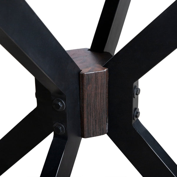 English Elm Pirate Acacia Wood End Table with Metal Frame Industrial Living Room Side Accent B2736P464868