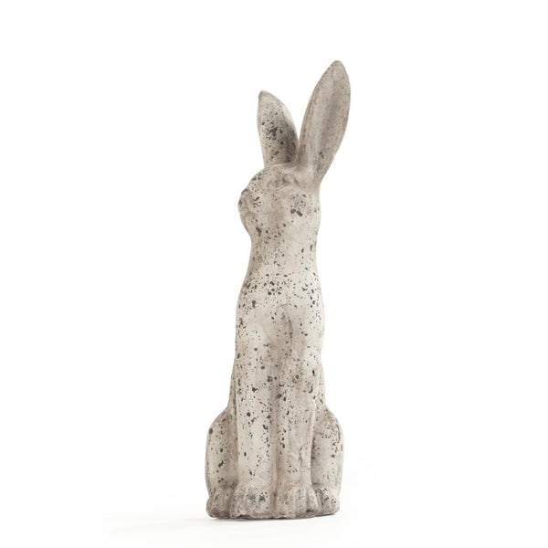 Zentique Distressed Grey Terracotta Vase with Weathered Matte Finish — Rustic Sculptural Accent for Shelves W6 x H20 x D8 8418S A344