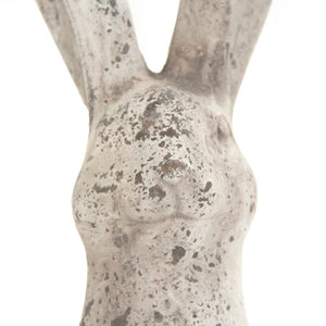 Zentique Distressed Grey Terracotta Vase with Weathered Matte Finish — Rustic Sculptural Accent for Shelves W6 x H20 x D8 8418S A344
