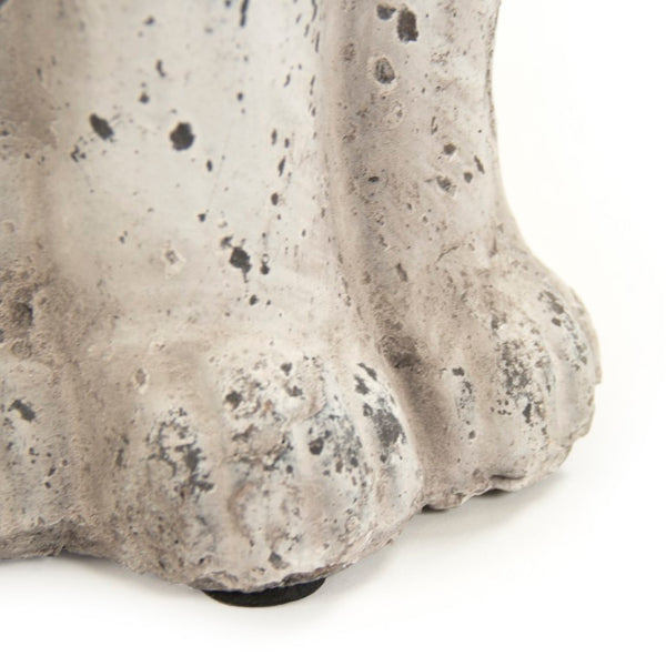 Zentique Distressed Grey Terracotta Vase with Weathered Matte Finish — Rustic Sculptural Accent for Shelves W6 x H20 x D8 8418S A344