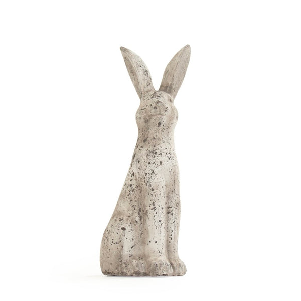Zentique Distressed Grey Terracotta Vase with Weathered Matte Finish — Rustic Sculptural Accent for Shelves W6 x H20 x D8 8418S A344