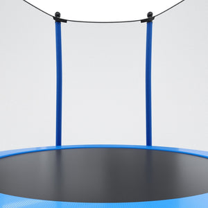 English Elm [without Basketball Hoop] 5.5 Ft Kids Trampoline with Safety Net and Foam Padded Poles Blue N739P443065C