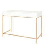 OSP Home Furnishings Alios White Desk White/Gold