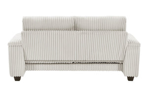 English Elm 71" Loveseat Plush Corduroy Small Sofa with Armrest Storage, USB Port, Solid Wood Frame, Beige W542P210606