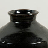 Lilys 12" Vintage Rice Wine Pot Black Glazed 8420