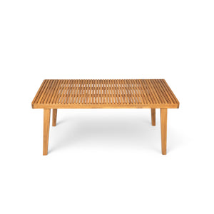English Elm Christopher Knight Home® - 69" Acacia Wood Outdoor Dining Table with Slatted Top for Easy Drainage, Durable 300 lb Capacity, Stylish Patio Entertaining Natural N779P234500N