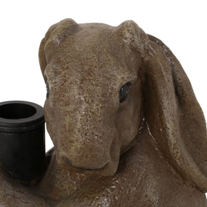 English Elm Christopher Knight Home® - RABBIT Light Brown Umbrella Base — Handcrafted Lightweight Concrete with Iron Tube, 13.5" Sq, Durable 67767.00LBRN